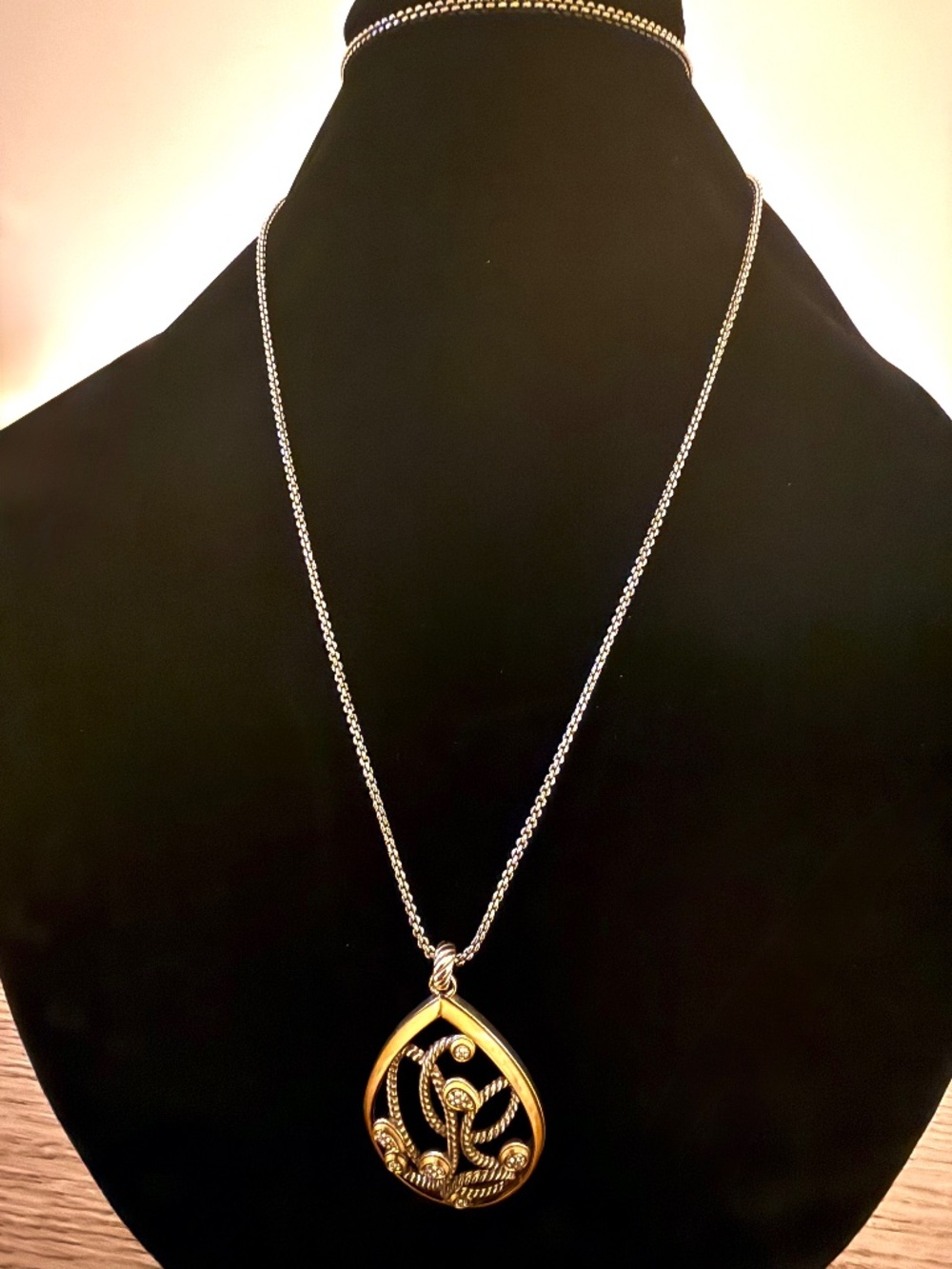 Brighton Yalta Convertible Long Necklace Brushed Gold-Silver | JL2093